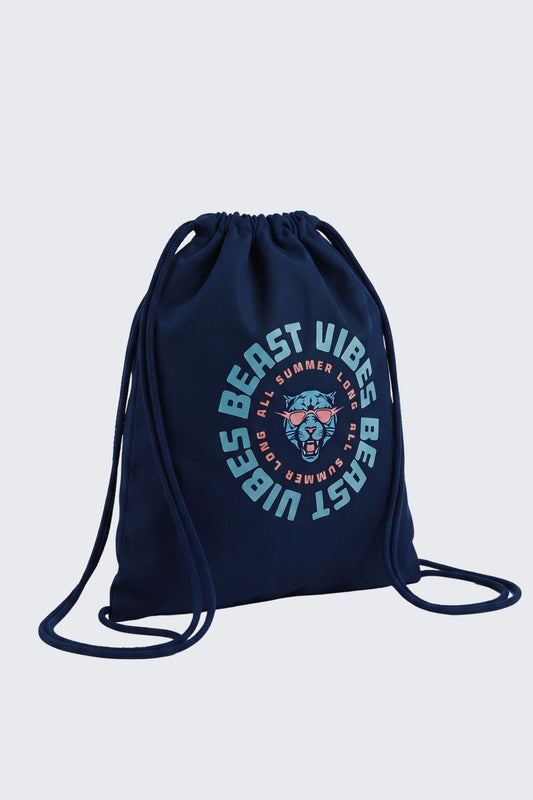 Beast Vibes Drawstring Canvas Bag